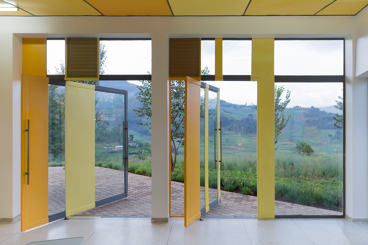Photo of Butaro Ambulatory Cancer Center, Photo by Iwan Baan, View of Landscape from the Paitent Ward