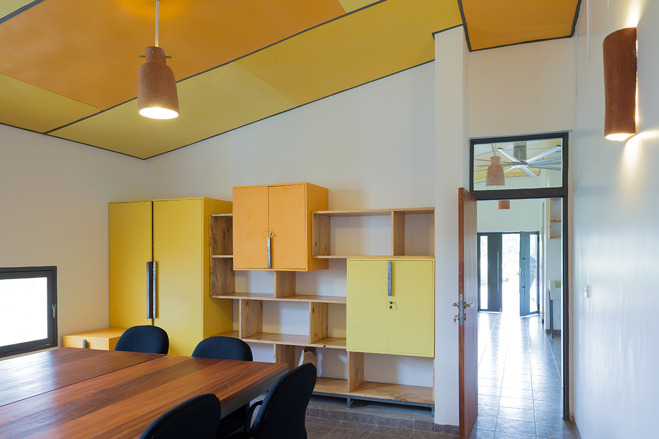 Photo of Butaro Ambulatory Cancer Center, Photo by Iwan Baan, Conference Room with Custom Shelving