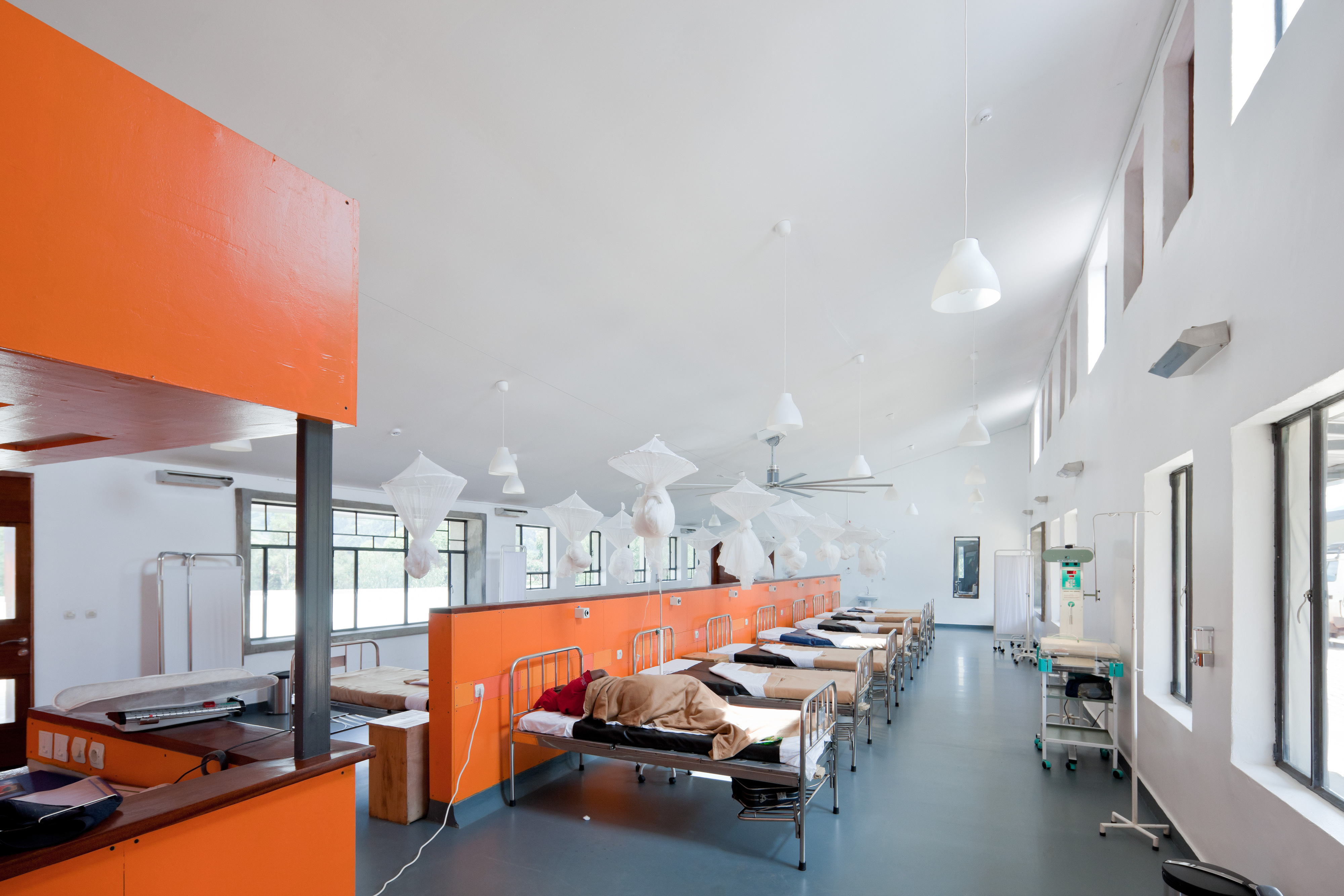 Photo of Butaro District Hospital, Photo by Iwan Baan, Hospital Room and Patient Area