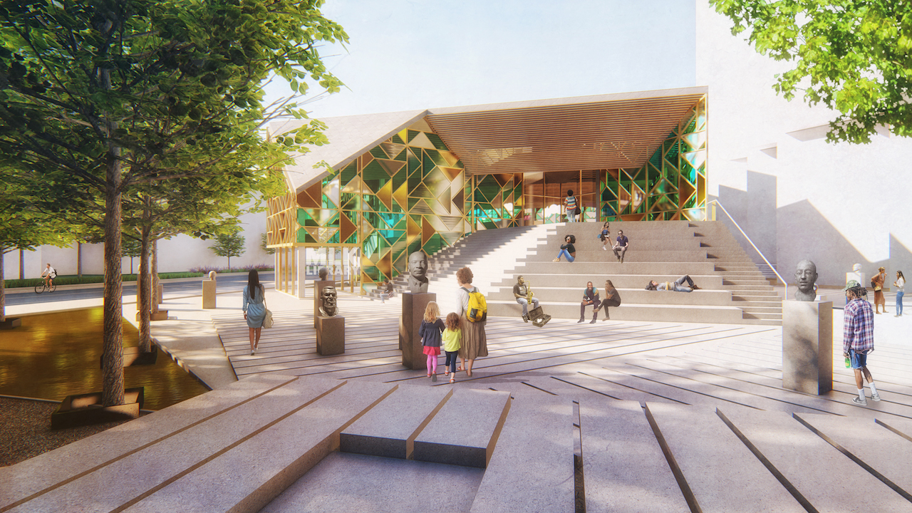 MLK Cleveland Library Courtyard