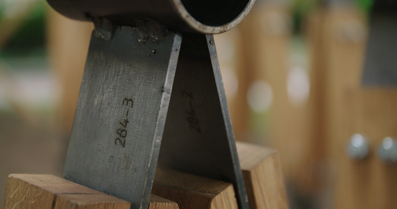 Photo of Design Biennial Boston, Photo from Virginia Tech CDR, Close up on joint detail in pavilion