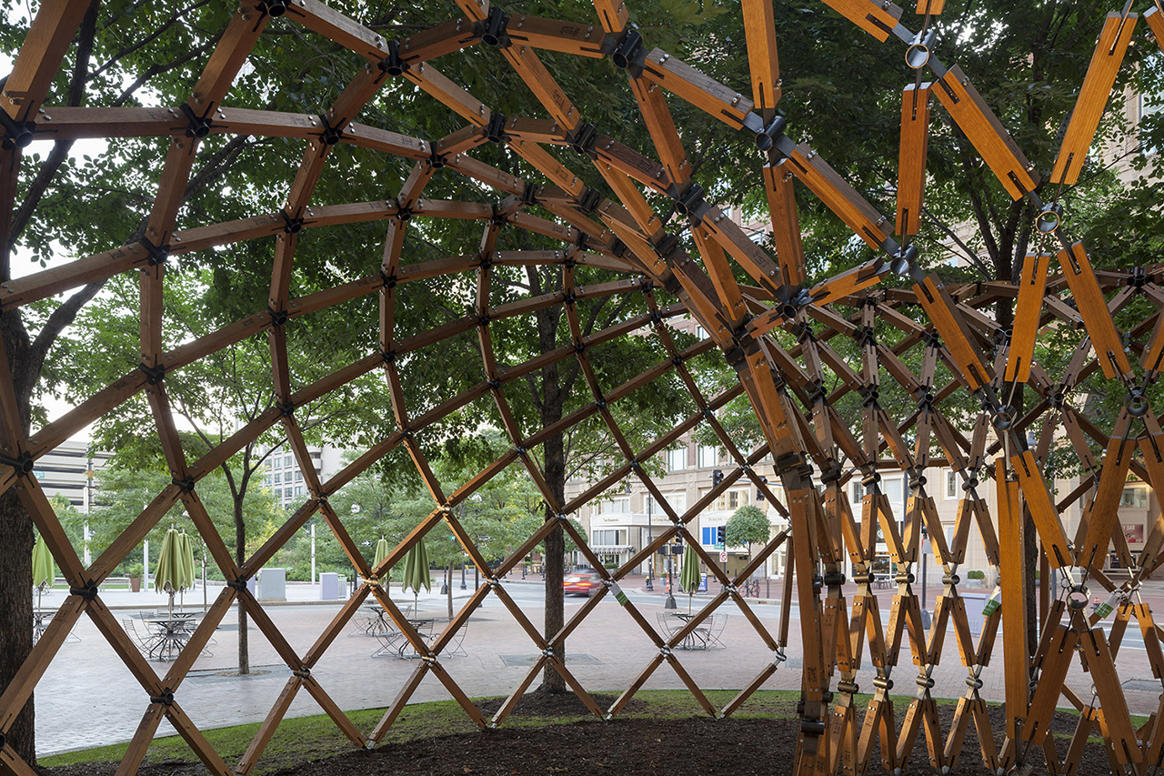 Photo of Design Biennial Boston, Photo by Messinger, View of inner circle on the pavilion