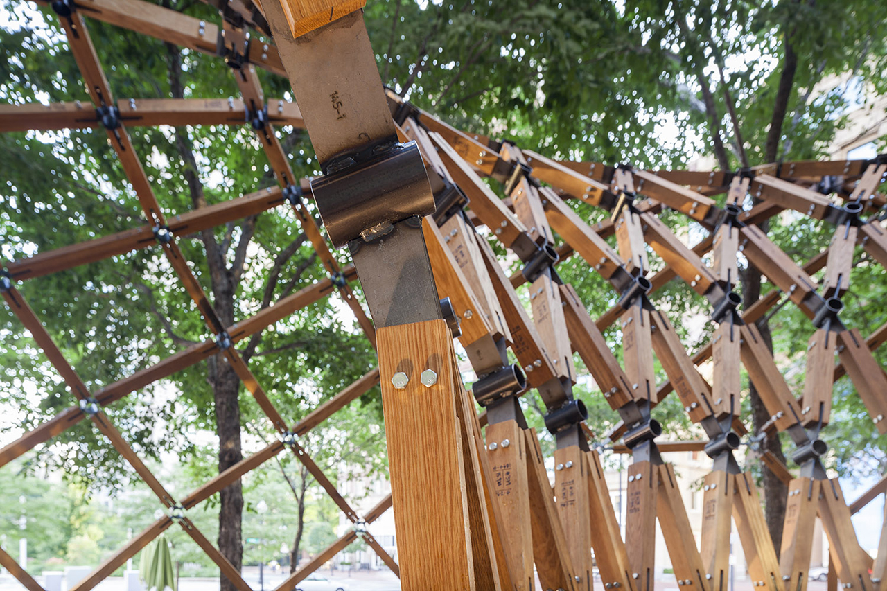 Photo of Design Biennial Boston, Photo by Messinger, View of inner circle on the pavilion