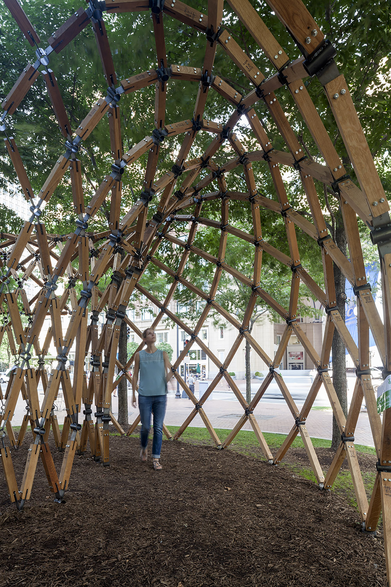 Photo of Design Biennial Boston, Photo by Messinger, View of inner circle on the pavilion