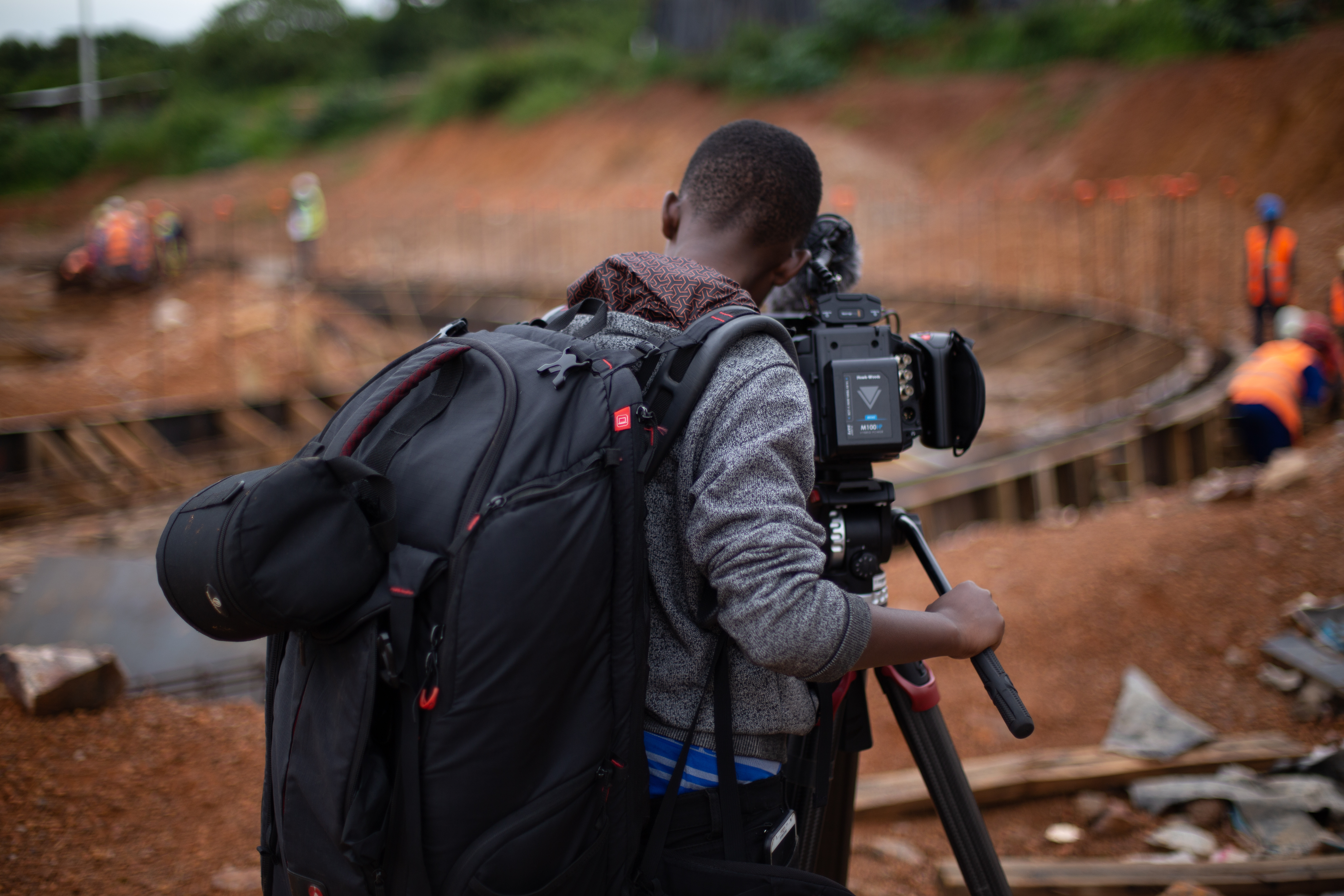 Filming team at RICA