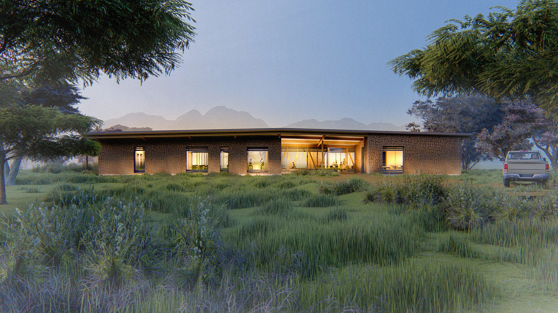 Render of the Grumeti research facility