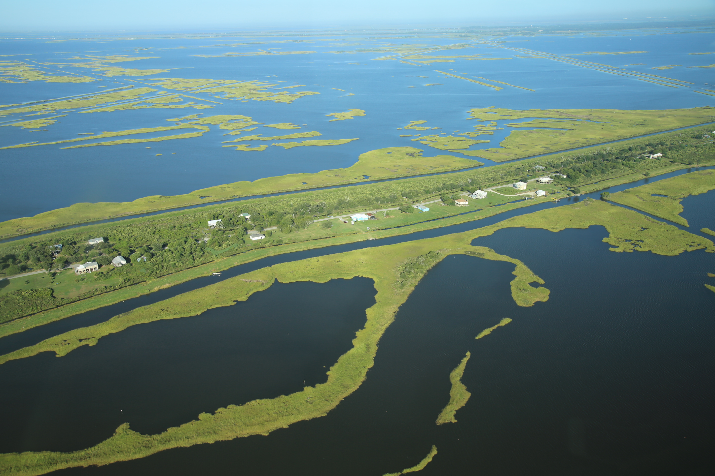 Aerial of Isle de Jean Charles