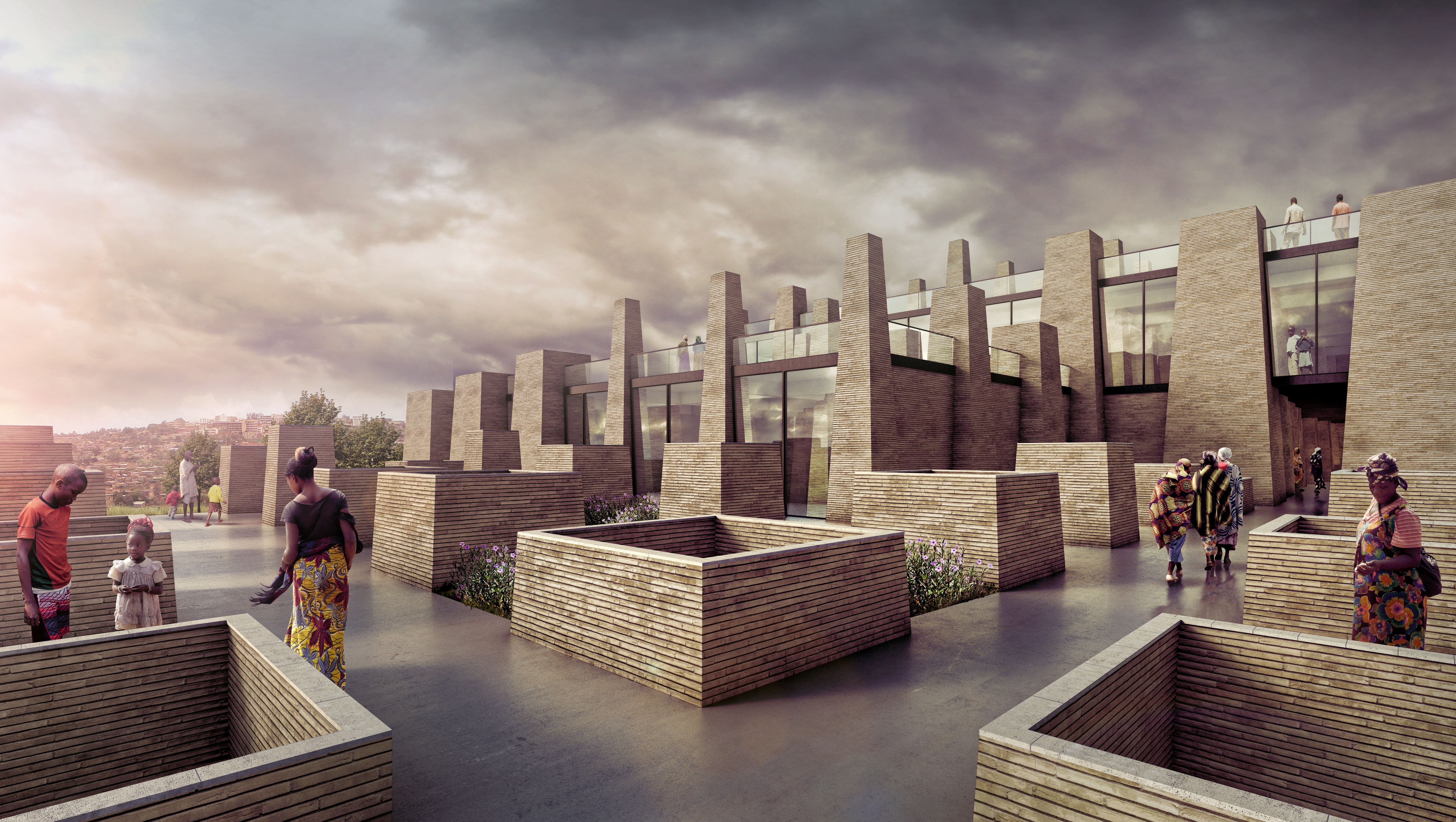 Rendering: Exterior Kigali Genocide Memorial