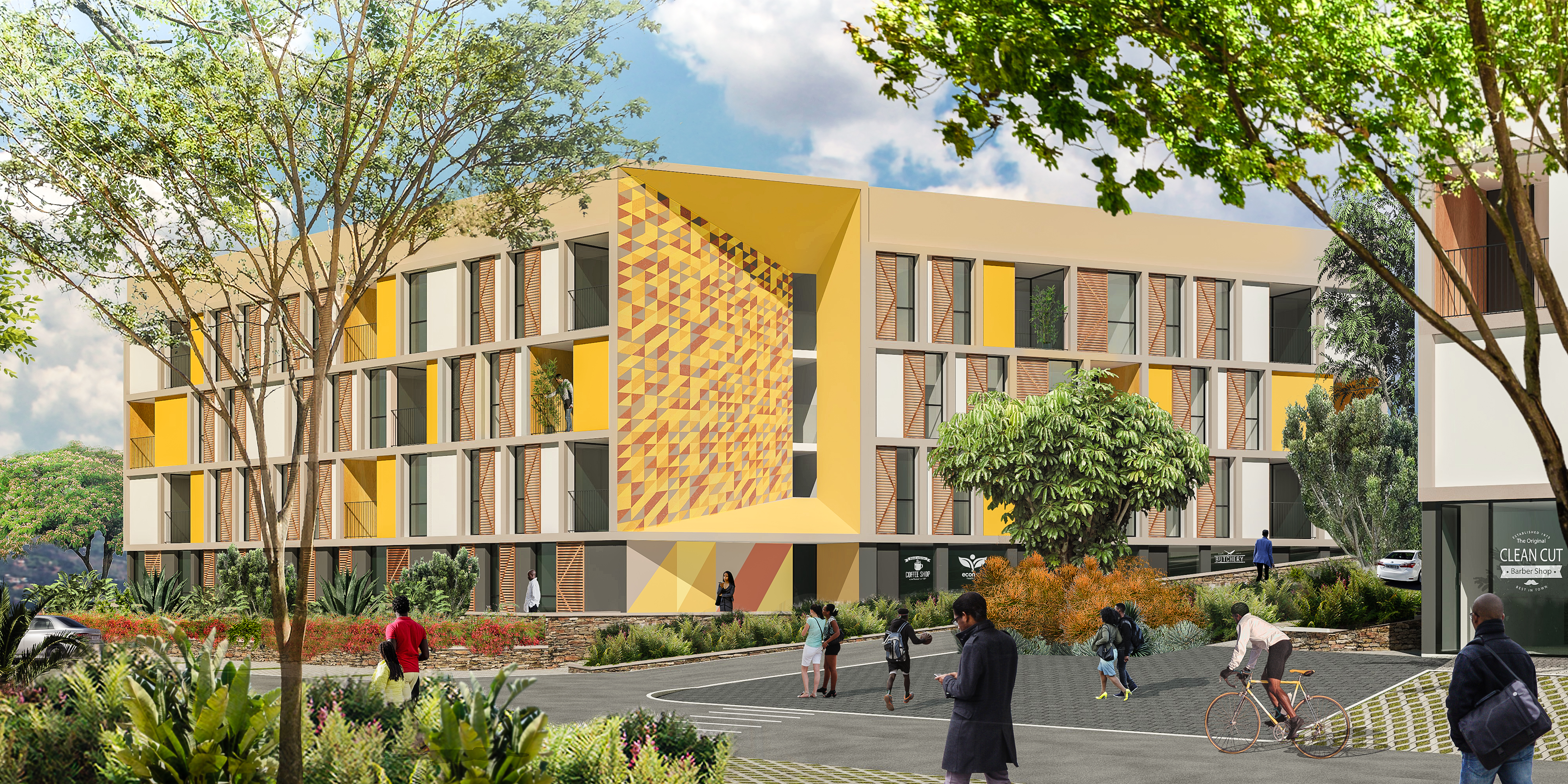 A render of the Masaka Affordable Housing