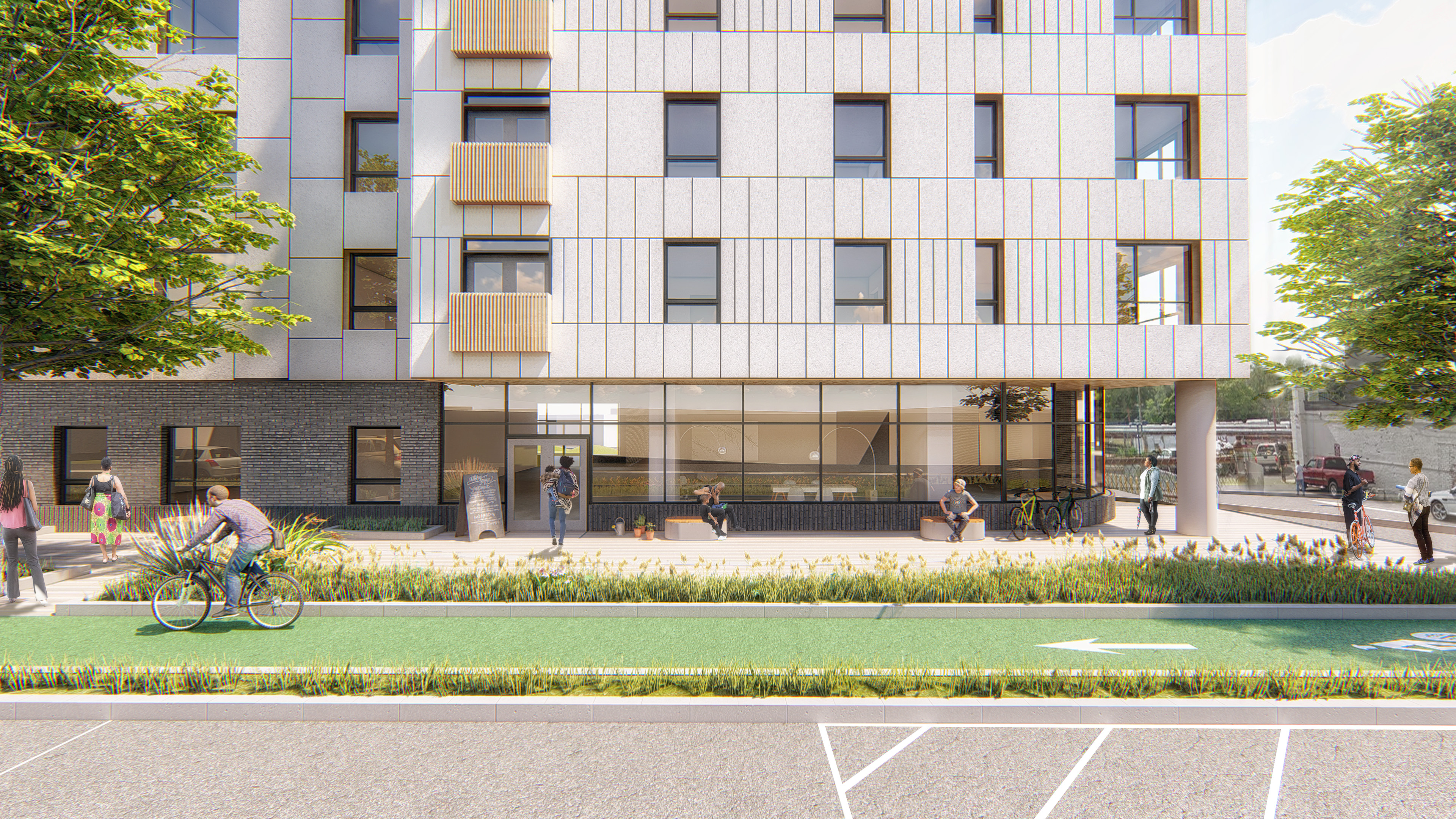 Mattapan Mixed Income Housing, storefront