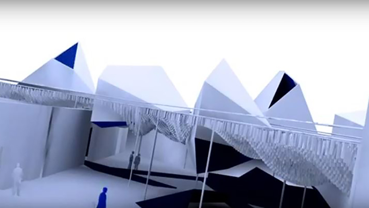 Rendering of the PS1 courtyard