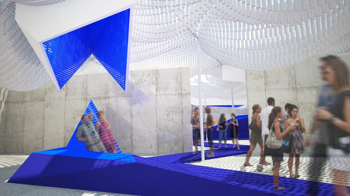 Rendering of the PS1 courtyard