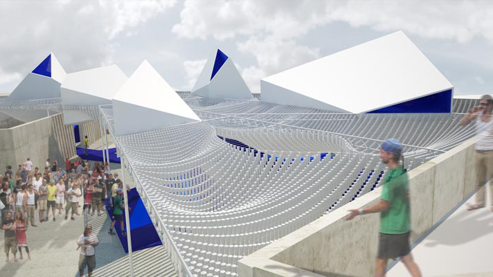 Rendering of the PS1 courtyard