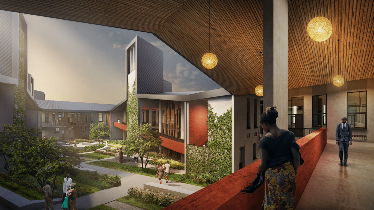 Redemption Hospital Interior looking out