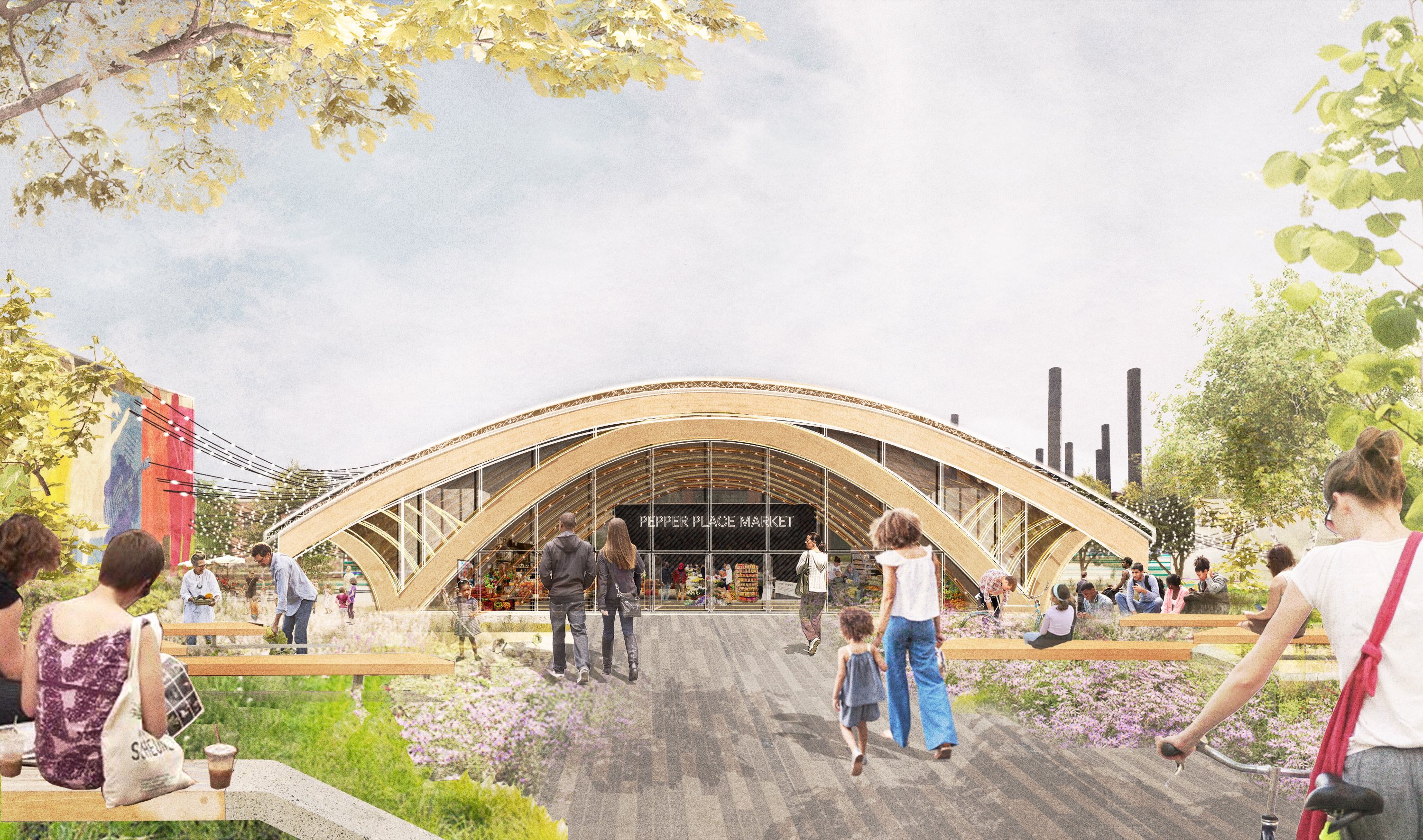 Render of the Pepper Place Market exterior