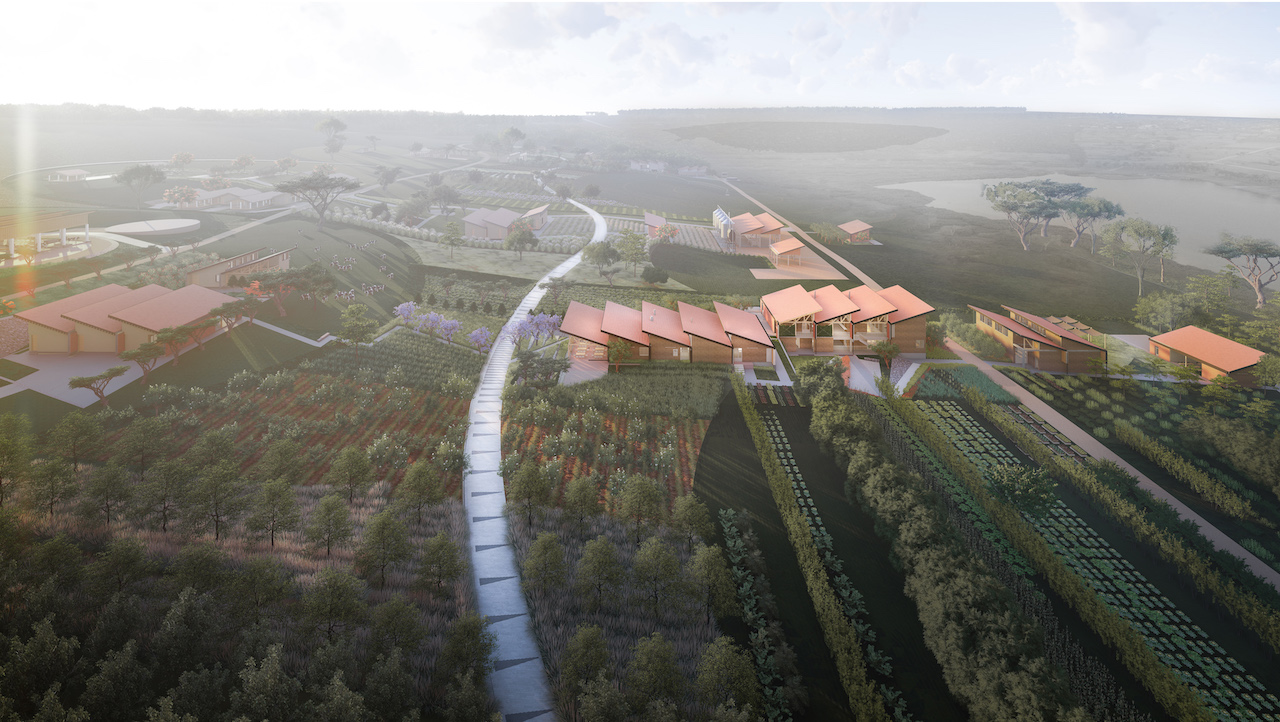 Aerial rendering of RICA campus