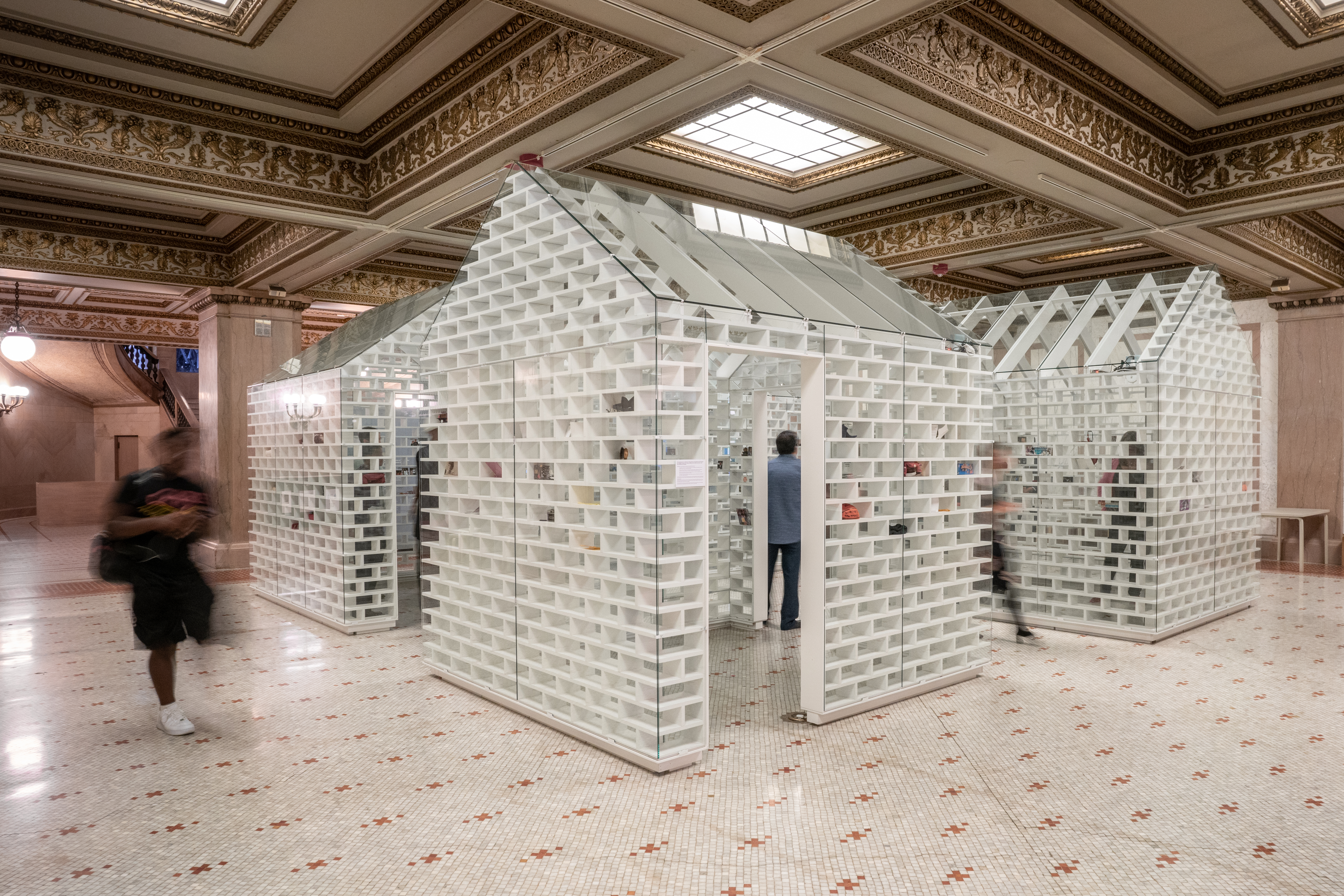 The Gun Violence Memorial Project in Randolph Square at the Chicago Cultural Center