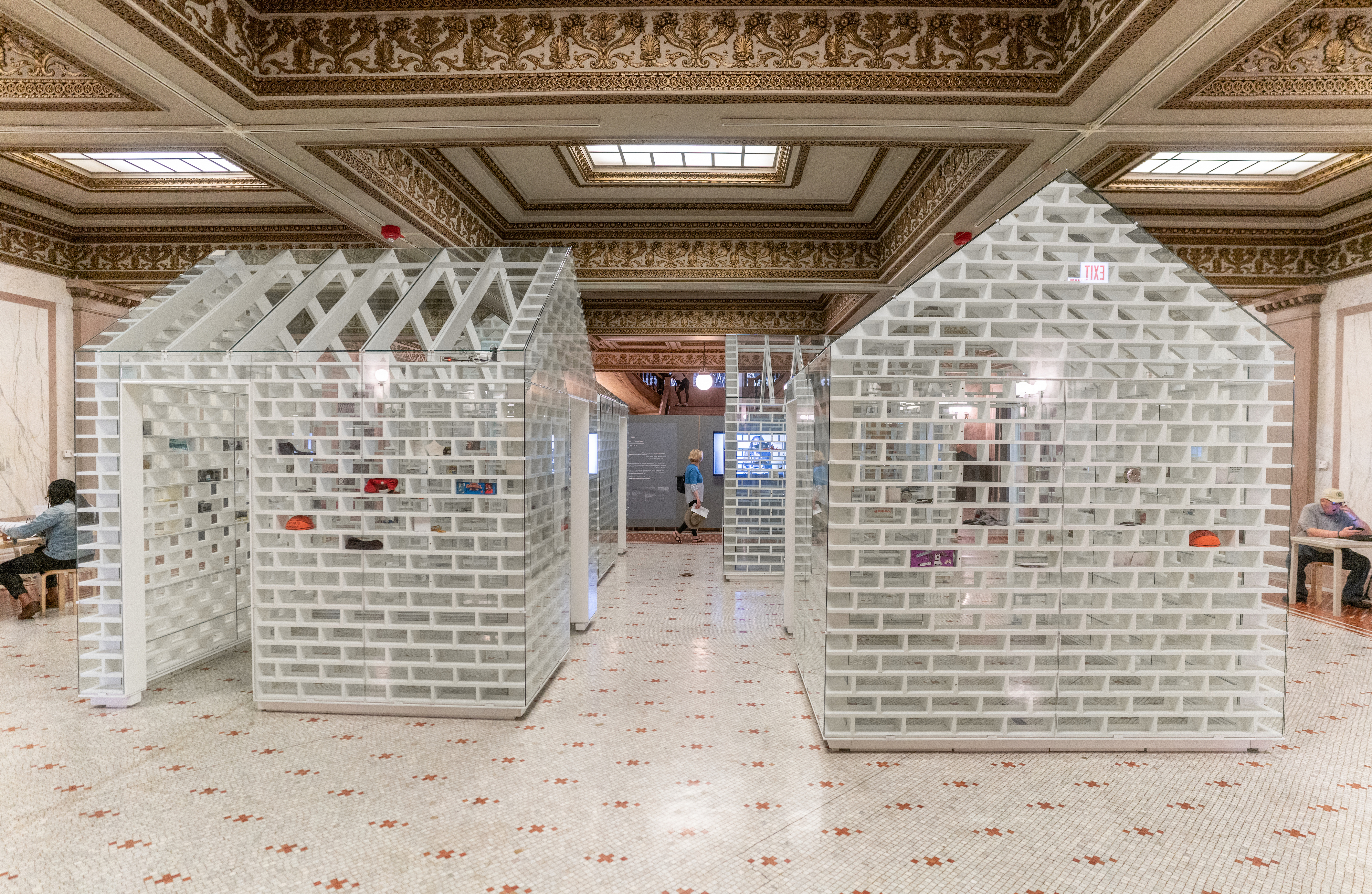 The Gun Violence Memorial Project in Randolph Square at the Chicago Cultural Center