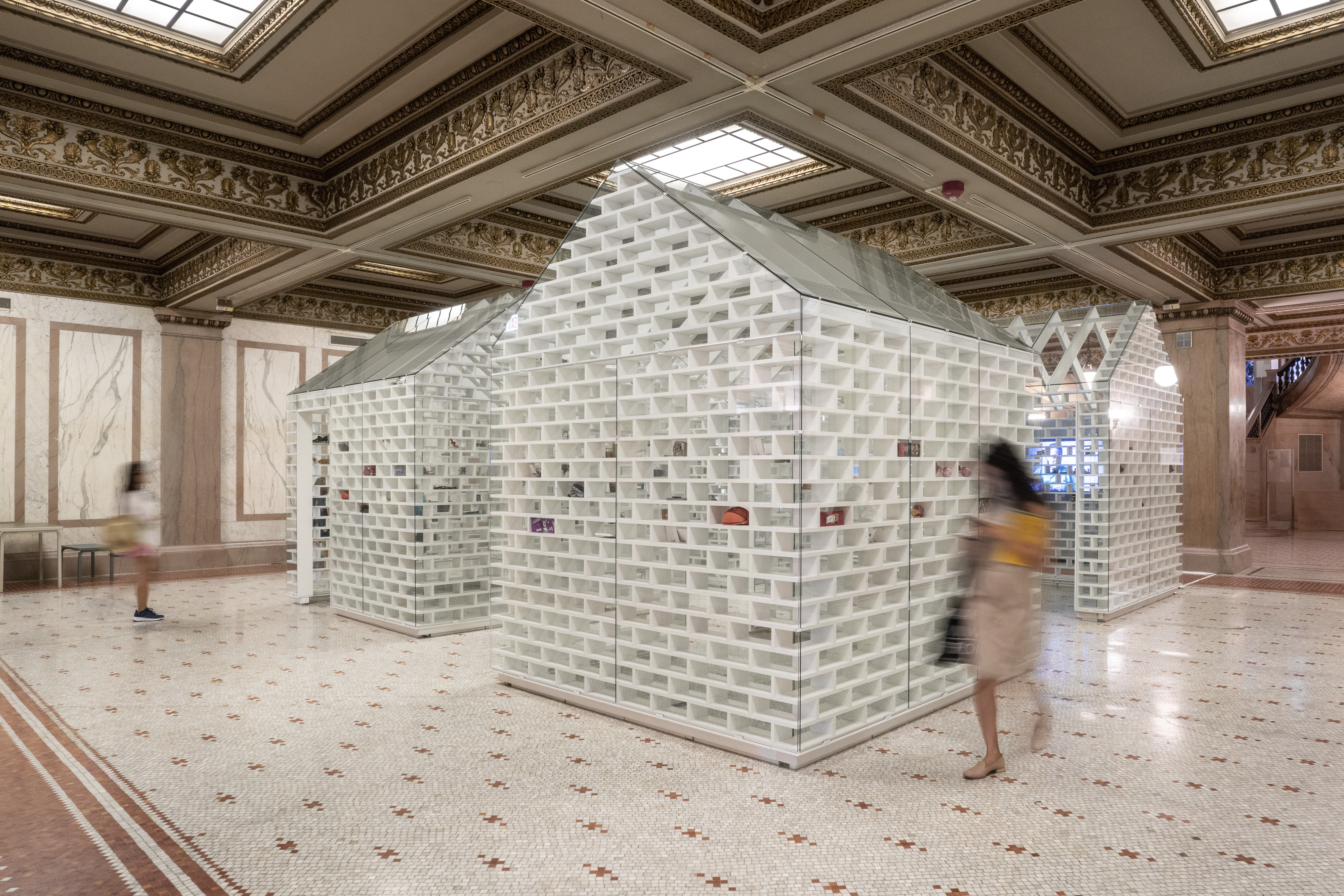The Gun Violence Memorial Project in Randolph Square at the Chicago Cultural Center