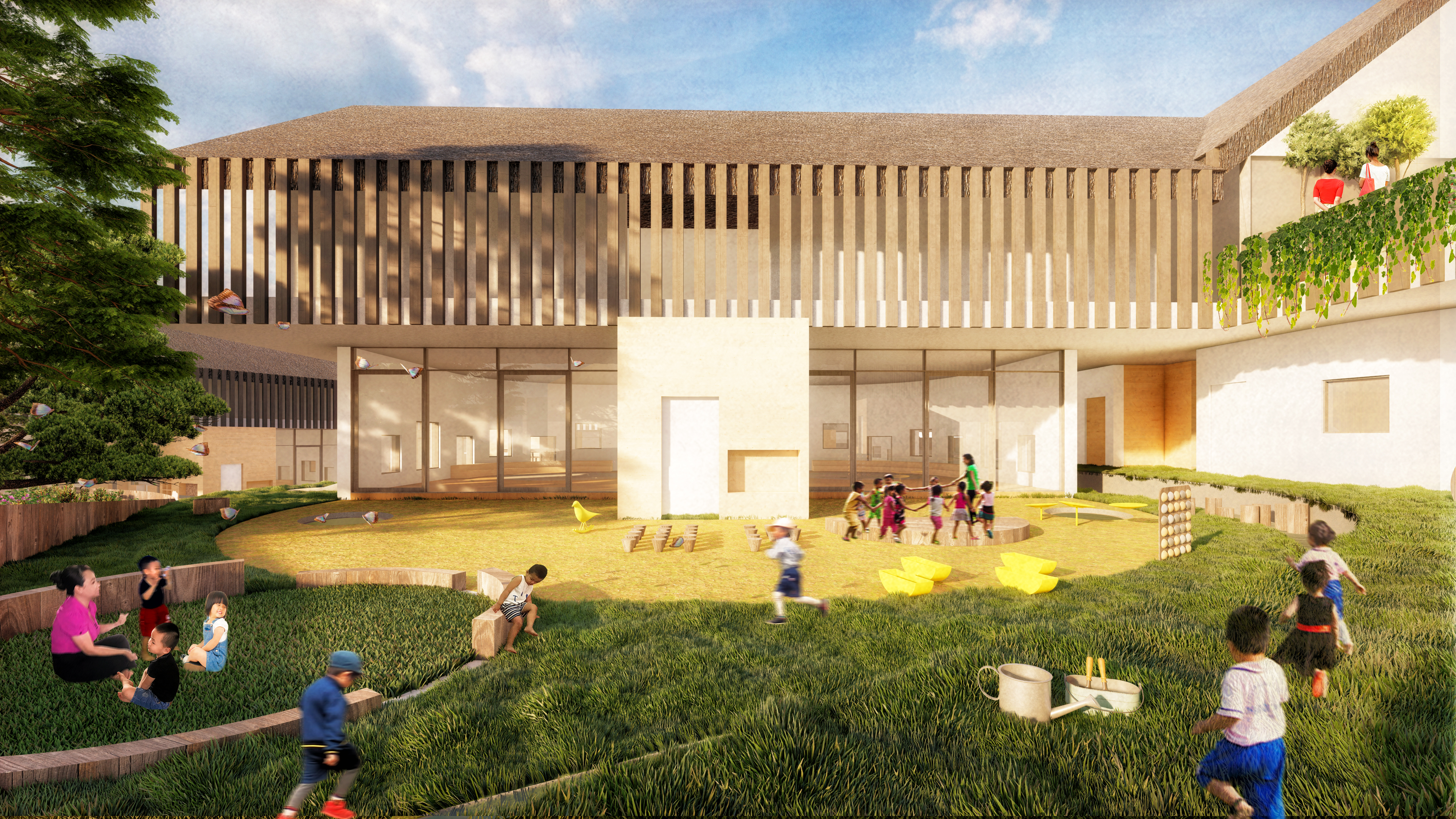 Courtyard at the Trung Nguyen Kindergarten