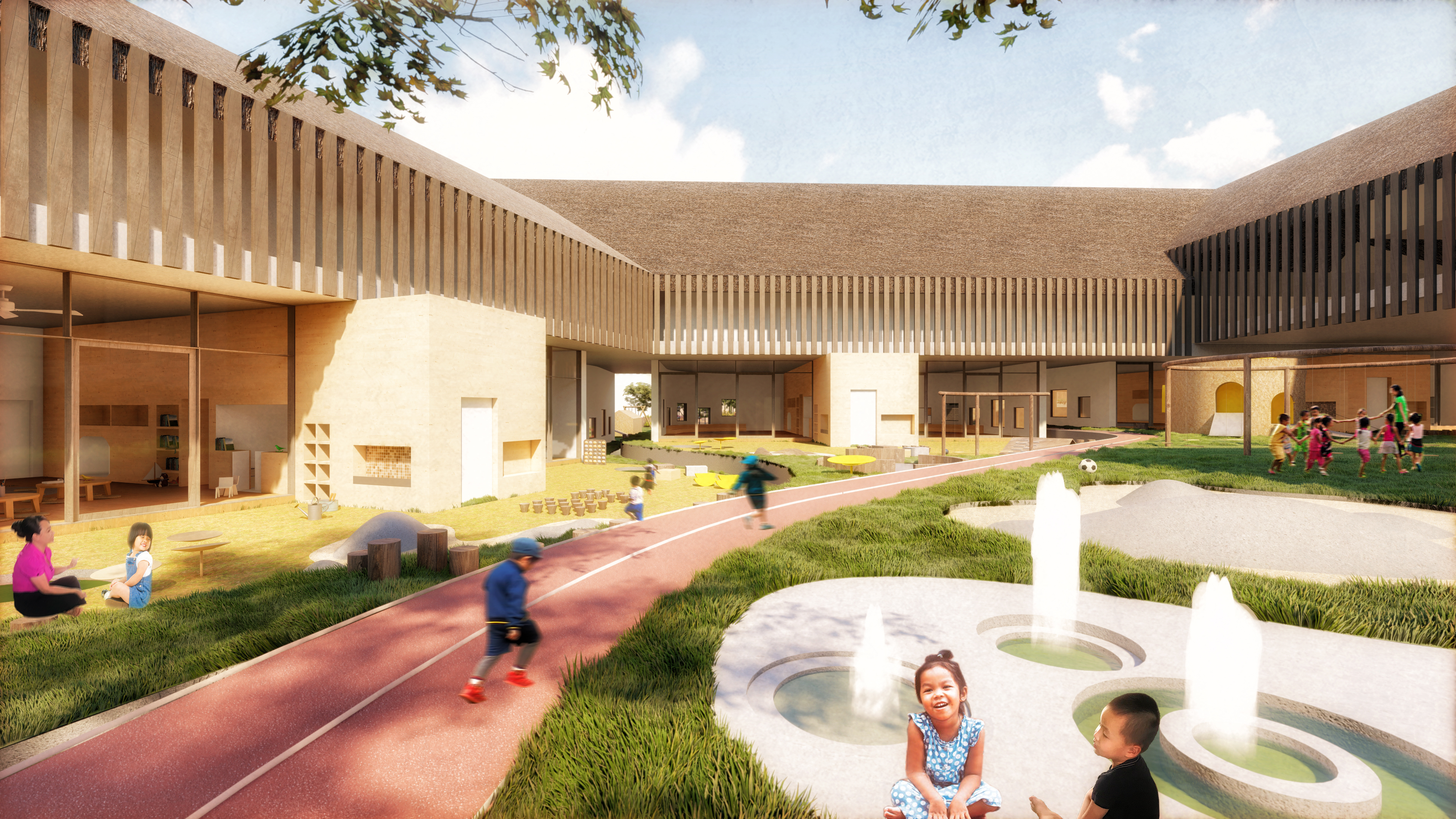 Courtyard at the Trung Nguyen Kindergarten