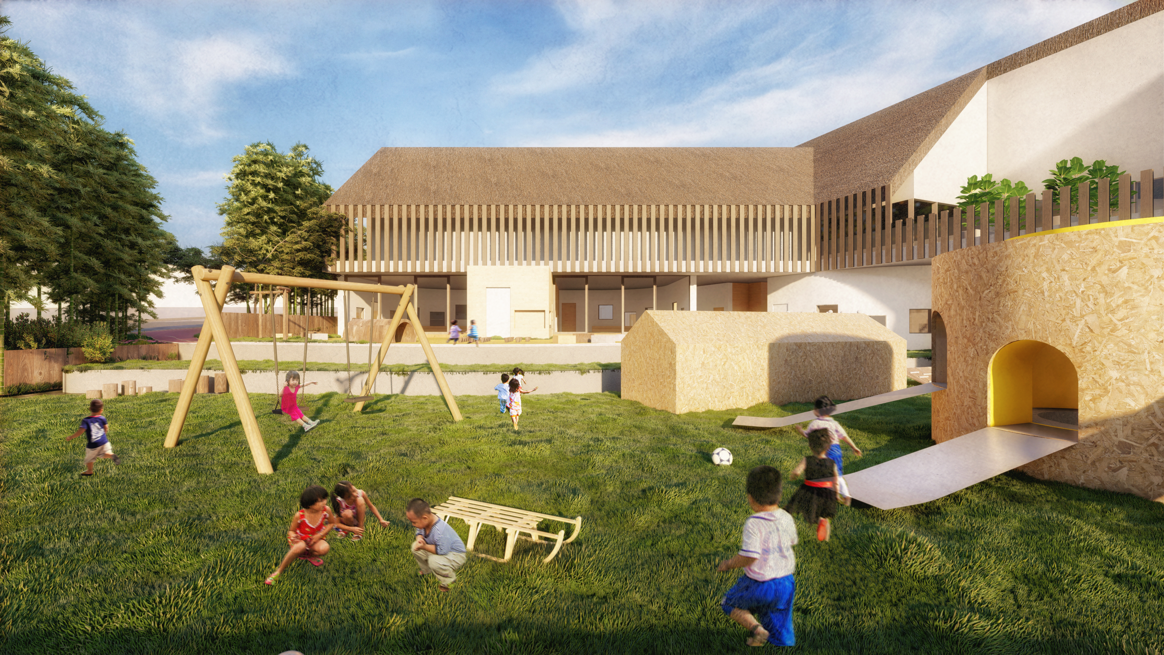 Courtyard at the Trung Nguyen Kindergarten