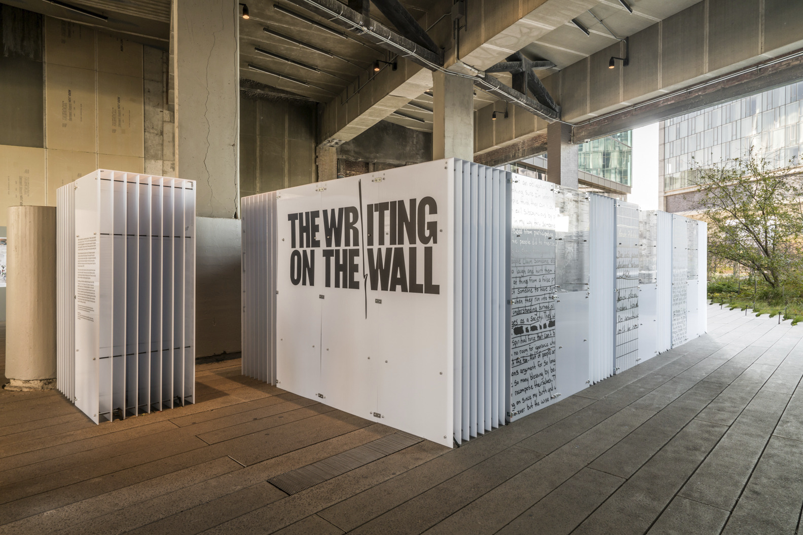 The Writing on the Wall exhibit on the High Line