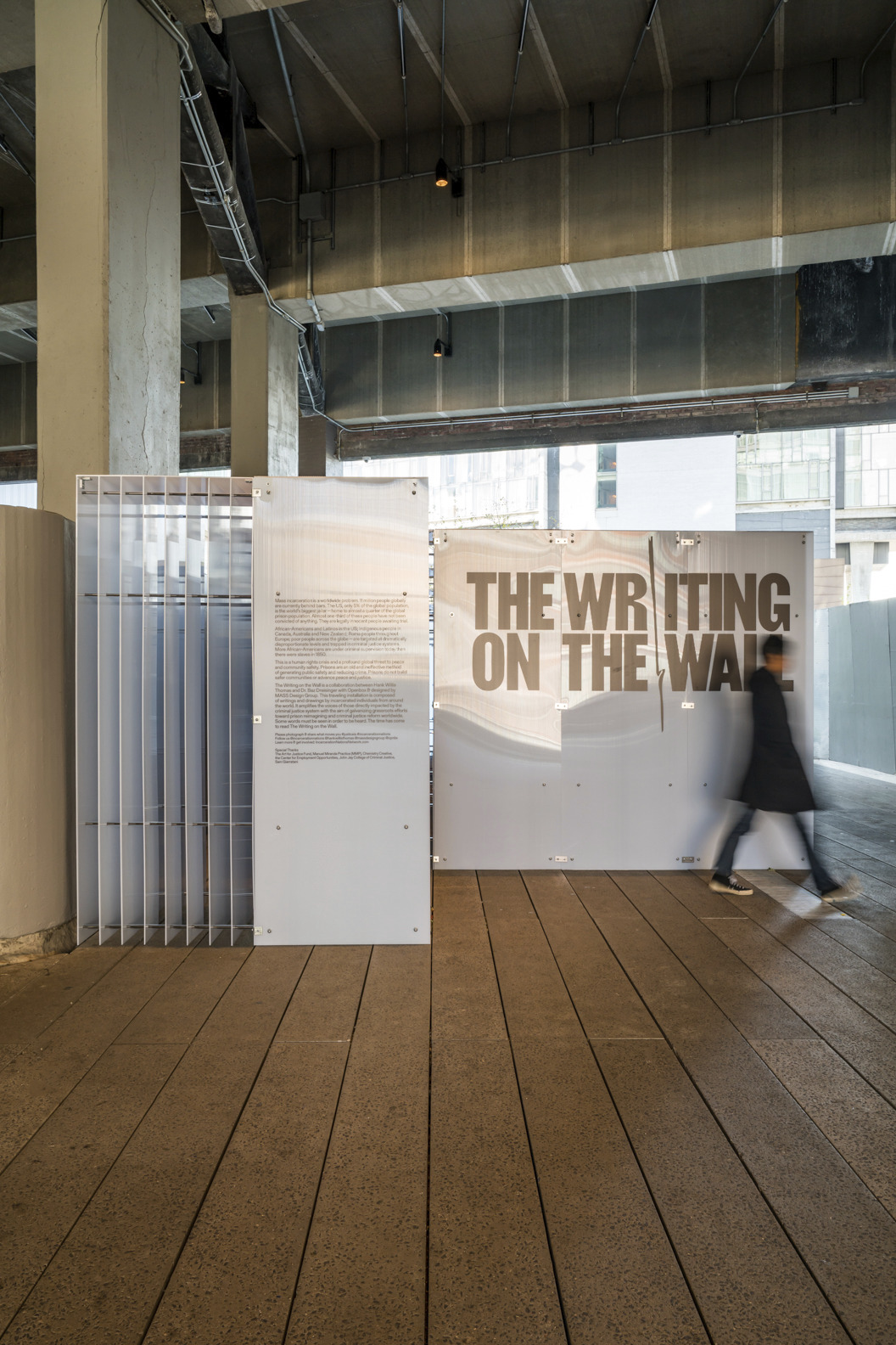 The Writing on the Wall exhibit on the High Line