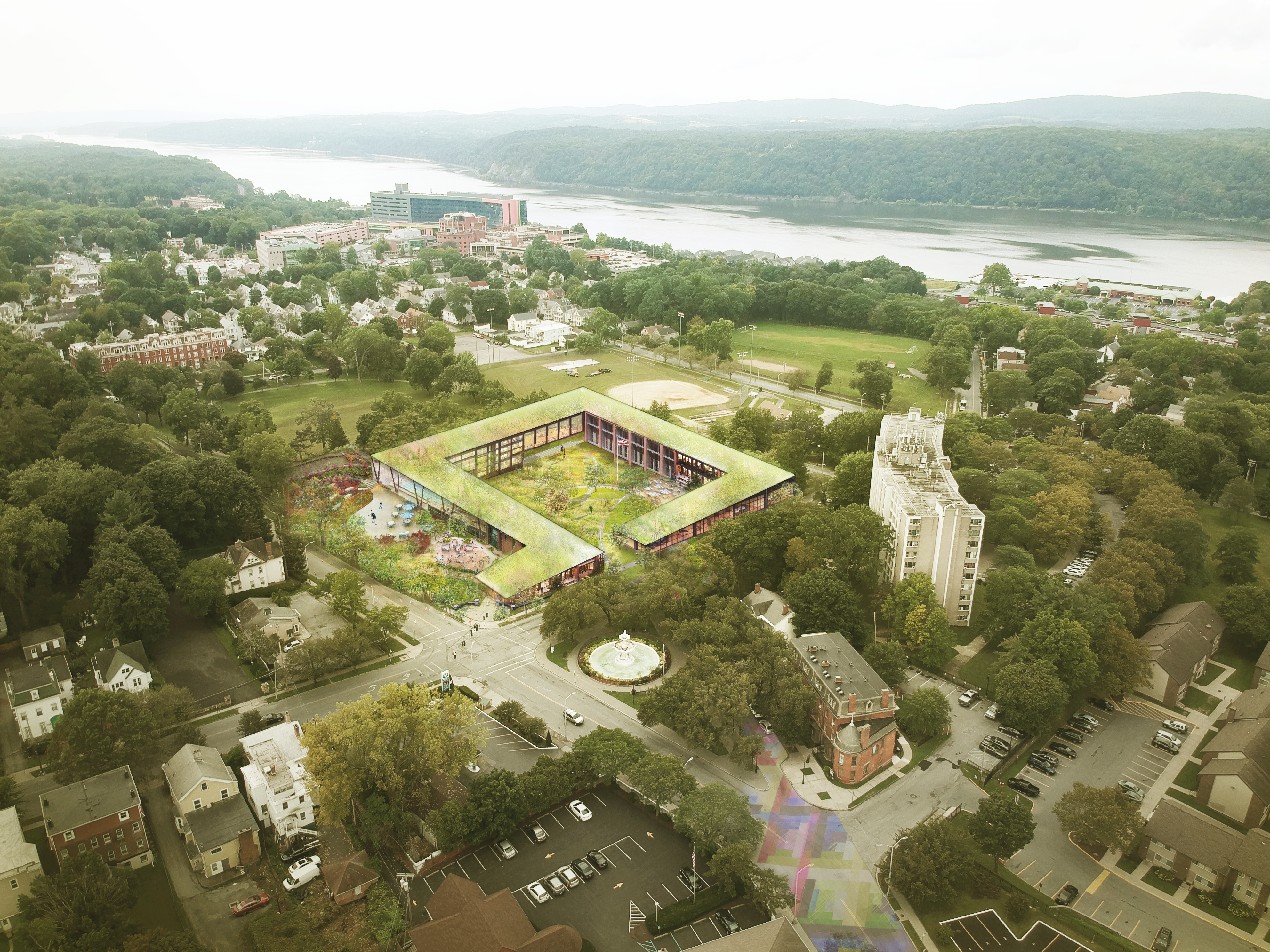 Aerial of the YMCA / YOU Facility